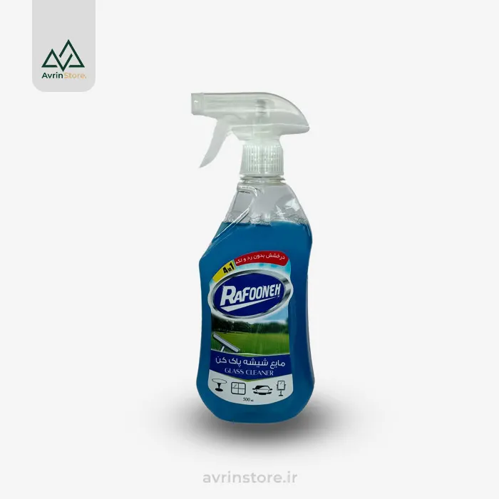 Rafooneh-blue-glass-cleaner-500ml مایع شیشه شوی آبی 500 گرمی رافونه - Image 1