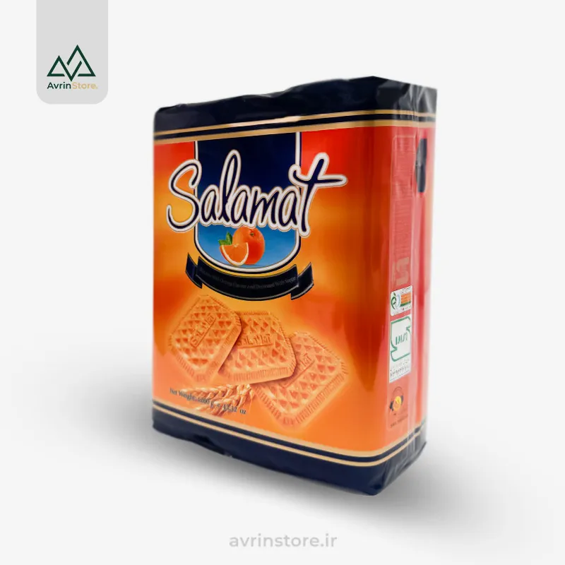 Salamat-biscuit-orange-flavor-1200gr بیسكویت شیرمال پرتقال سلامت - Image 1