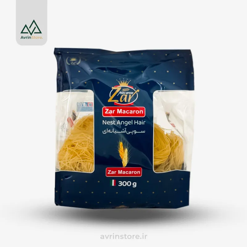Zarmacaron-nest-angel-hair-300gr ماکارونی آشیانه ای سوپی 300 زرماکارون - Image 1