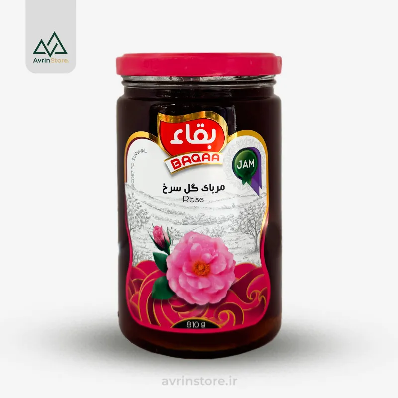 Baga-rose-petal-jam-820g مربای گل 820 گرم بقا - Image 1